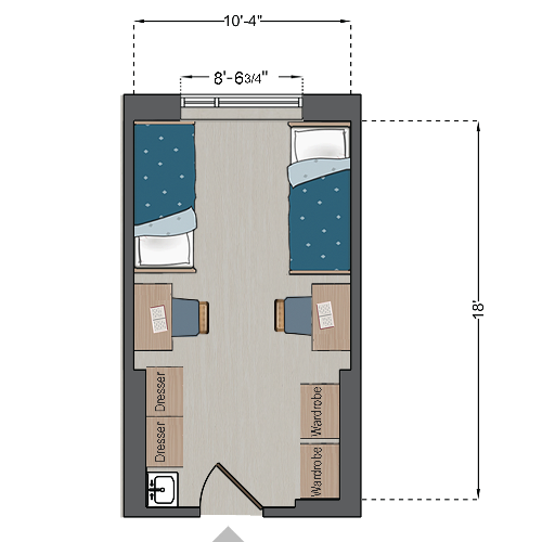 Griesedieck Hall Double Floor Plan