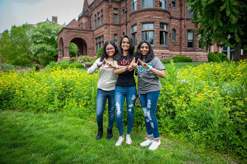 Members of SLU's Delta Phi Omega Sorority