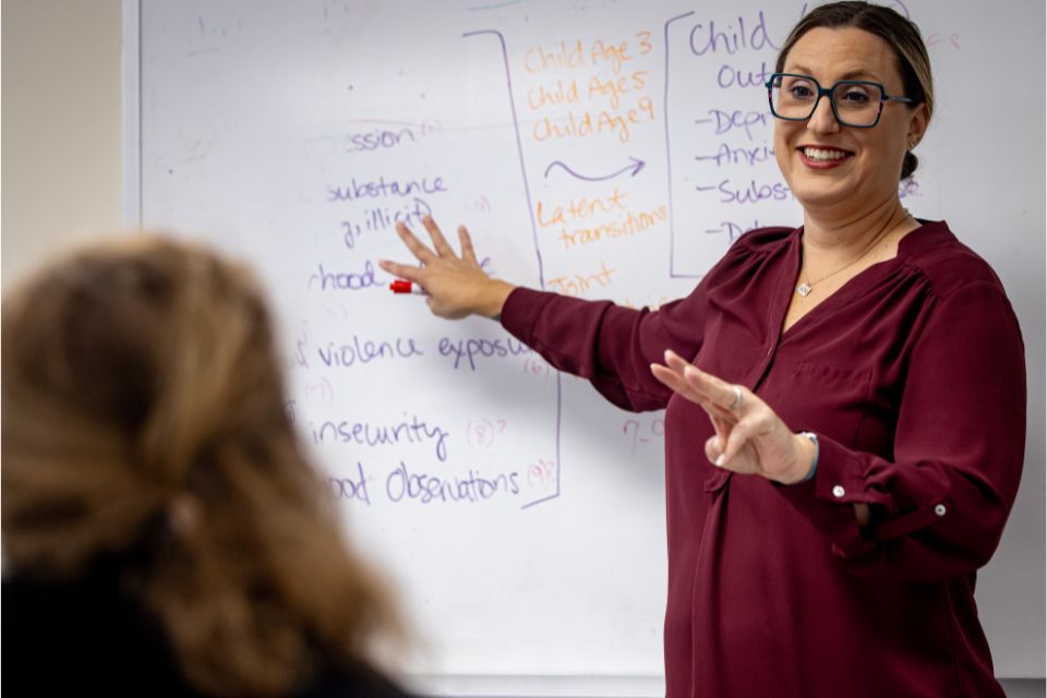 A professor teaches at the AHEAD Institute